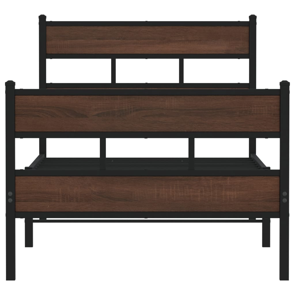 Bedframe met hoofdbord en voetbord zonder matras 90x200 cm is nu te koop bij PeponiXL, paradijselijk wonen!