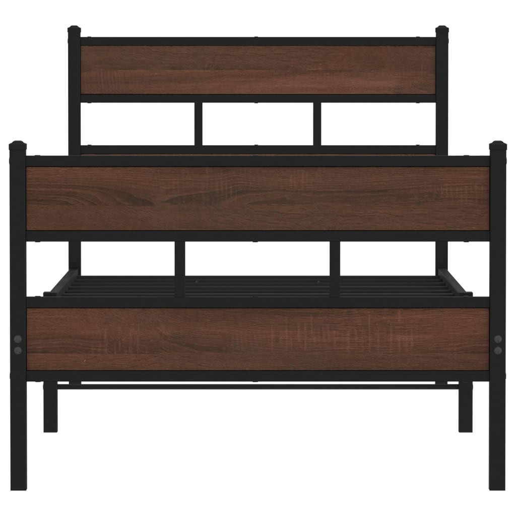 Bedframe met hoofdbord en voetbord zonder matras 107x203 cm is nu te koop bij PeponiXL, paradijselijk wonen!