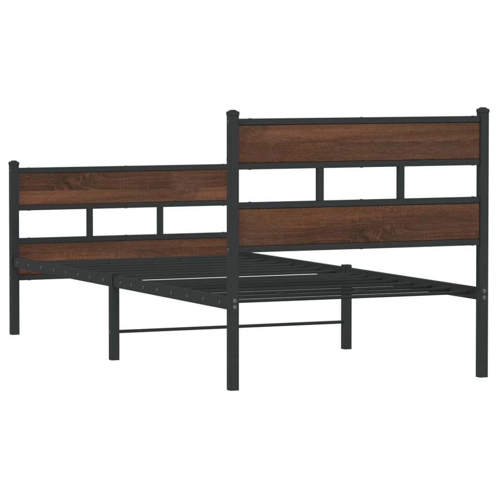 Bedframe met hoofdbord en voetbord zonder matras 107x203 cm is nu te koop bij PeponiXL, paradijselijk wonen!