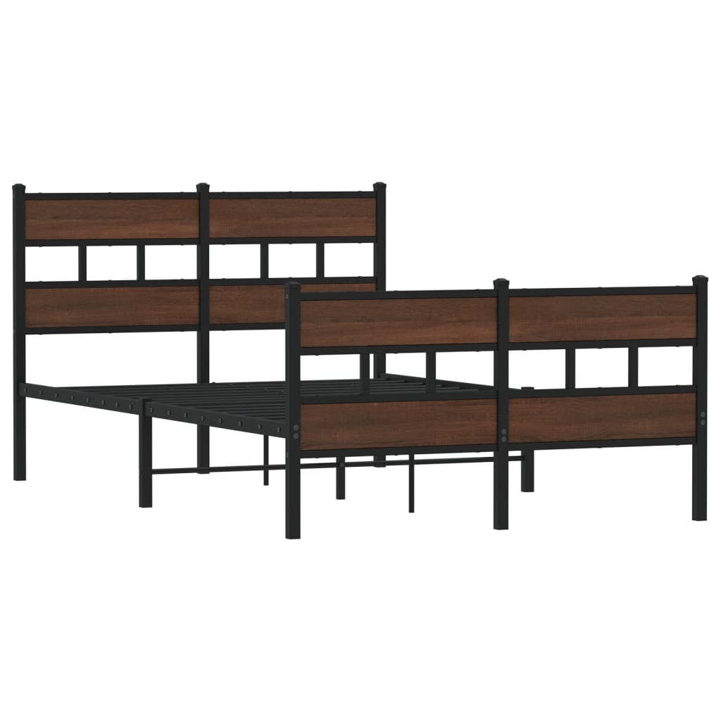 Bedframe met hoofdbord en voetbord zonder matras 120x190 cm is nu te koop bij PeponiXL, paradijselijk wonen!