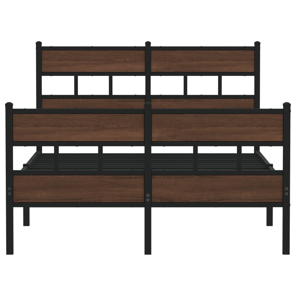 Bedframe met hoofdbord en voetbord zonder matras 120x190 cm is nu te koop bij PeponiXL, paradijselijk wonen!