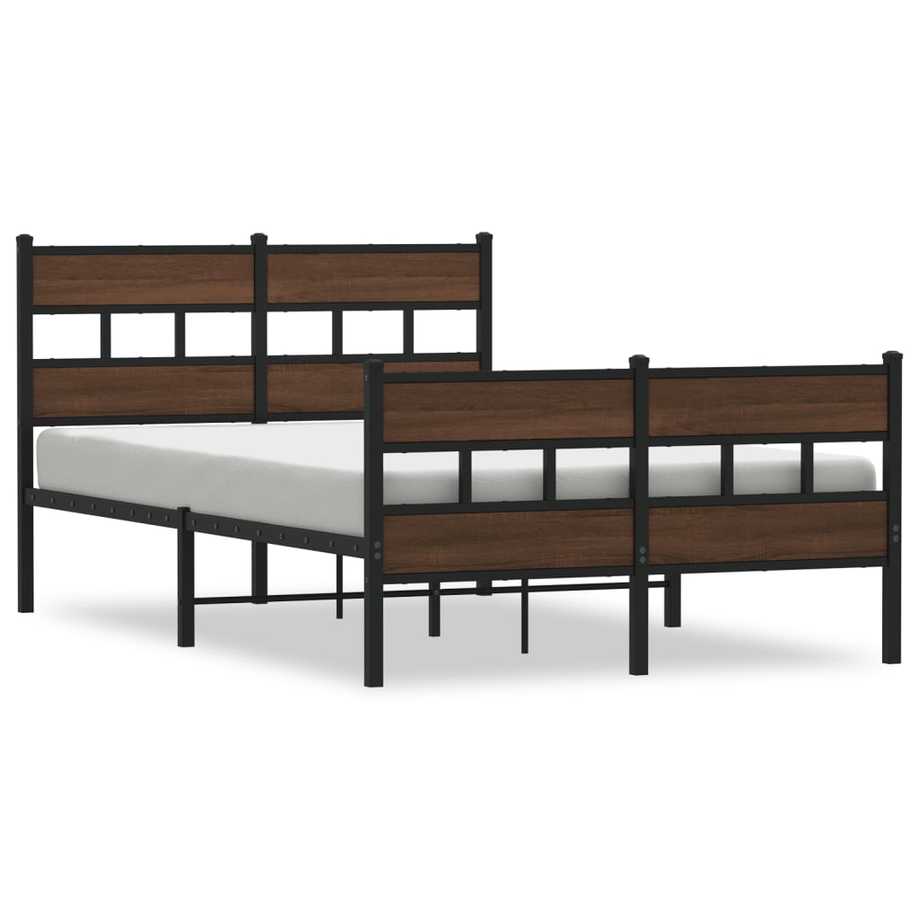 Bedframe met hoofdbord en voetbord zonder matras 120x200 cm is nu te koop bij PeponiXL, paradijselijk wonen!