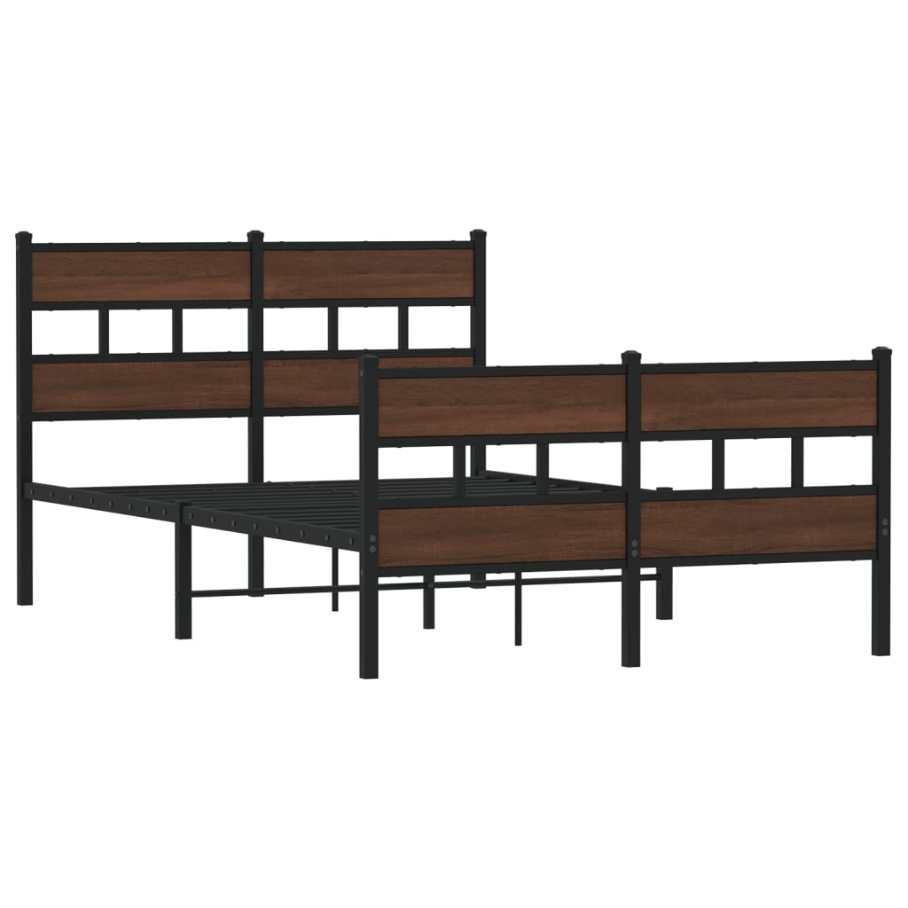 Bedframe met hoofdbord en voetbord zonder matras 120x200 cm is nu te koop bij PeponiXL, paradijselijk wonen!