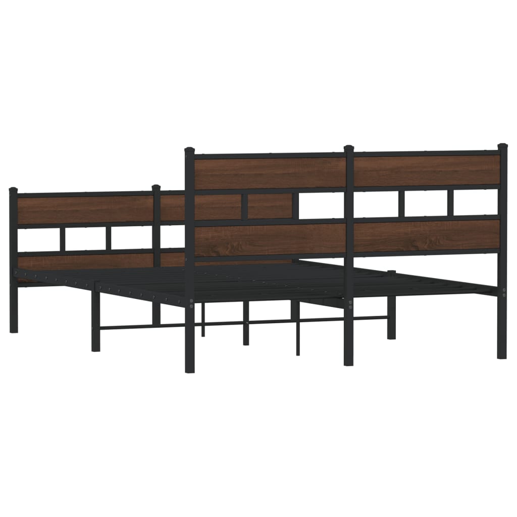 Bedframe met hoofdbord en voetbord zonder matras 140x190 cm is nu te koop bij PeponiXL, paradijselijk wonen!