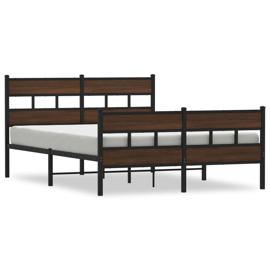 Bedframe met hoofdbord en voetbord zonder matras 140x200 cm is nu te koop bij PeponiXL, paradijselijk wonen!