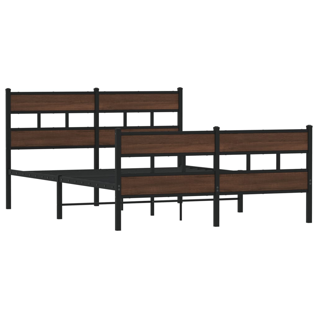 Bedframe met hoofdbord en voetbord zonder matras 140x200 cm is nu te koop bij PeponiXL, paradijselijk wonen!