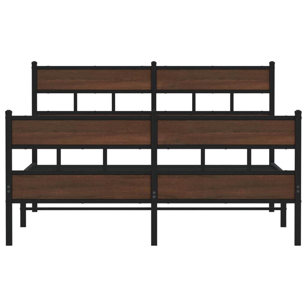 Bedframe met hoofdbord en voetbord zonder matras 140x200 cm is nu te koop bij PeponiXL, paradijselijk wonen!