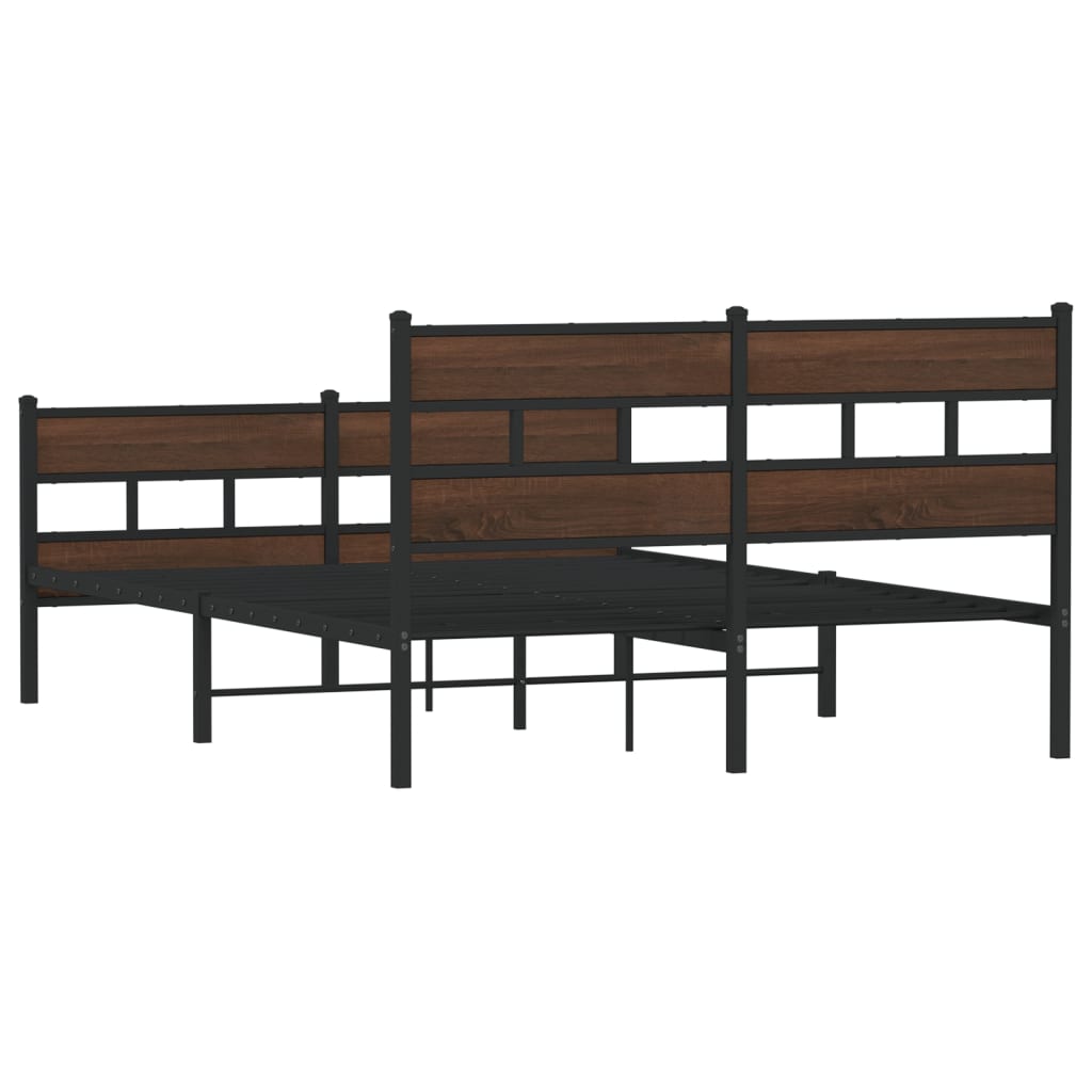 Bedframe met hoofdbord en voetbord zonder matras 140x200 cm is nu te koop bij PeponiXL, paradijselijk wonen!