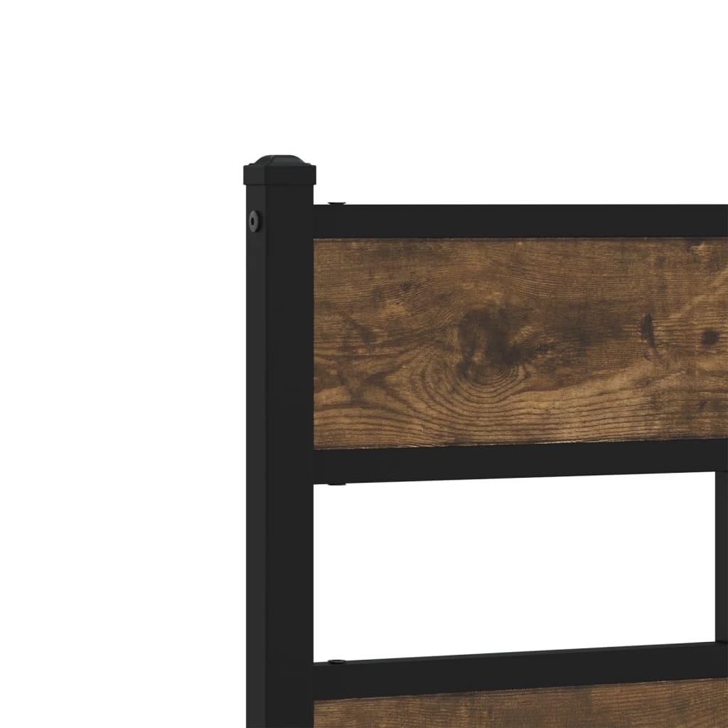 Bedframe met hoofdbord zonder matras sonoma eiken 120x190 cm is nu te koop bij PeponiXL, paradijselijk wonen!
