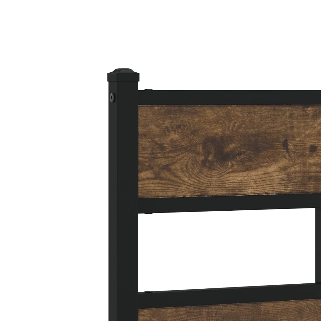 Bedframe zonder matras hout gerookt eikenkleurig 100x200 cm is nu te koop bij PeponiXL, paradijselijk wonen!