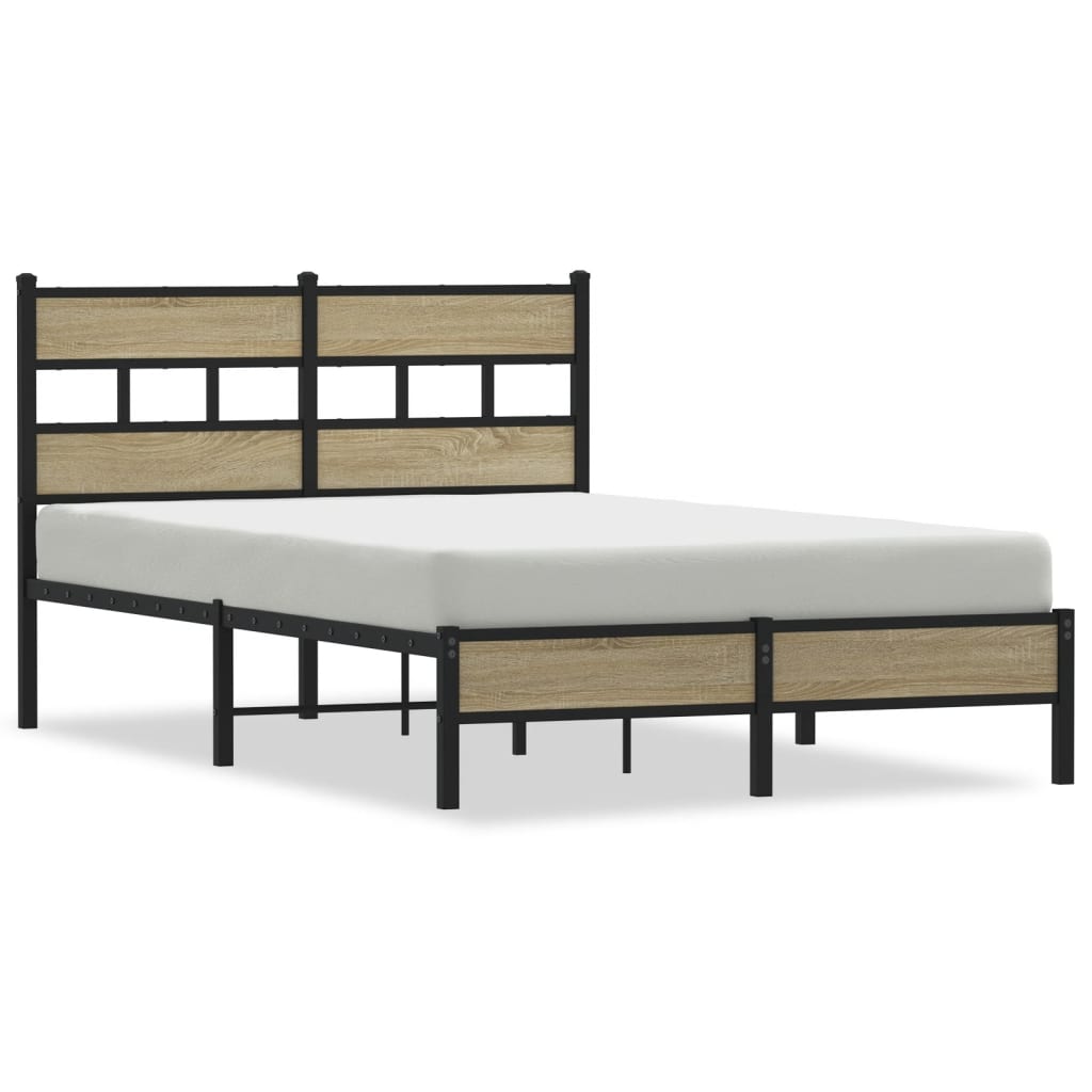 Bedframe zonder matras hout sonoma eikenkleurig 120x200 cm is nu te koop bij PeponiXL, paradijselijk wonen!