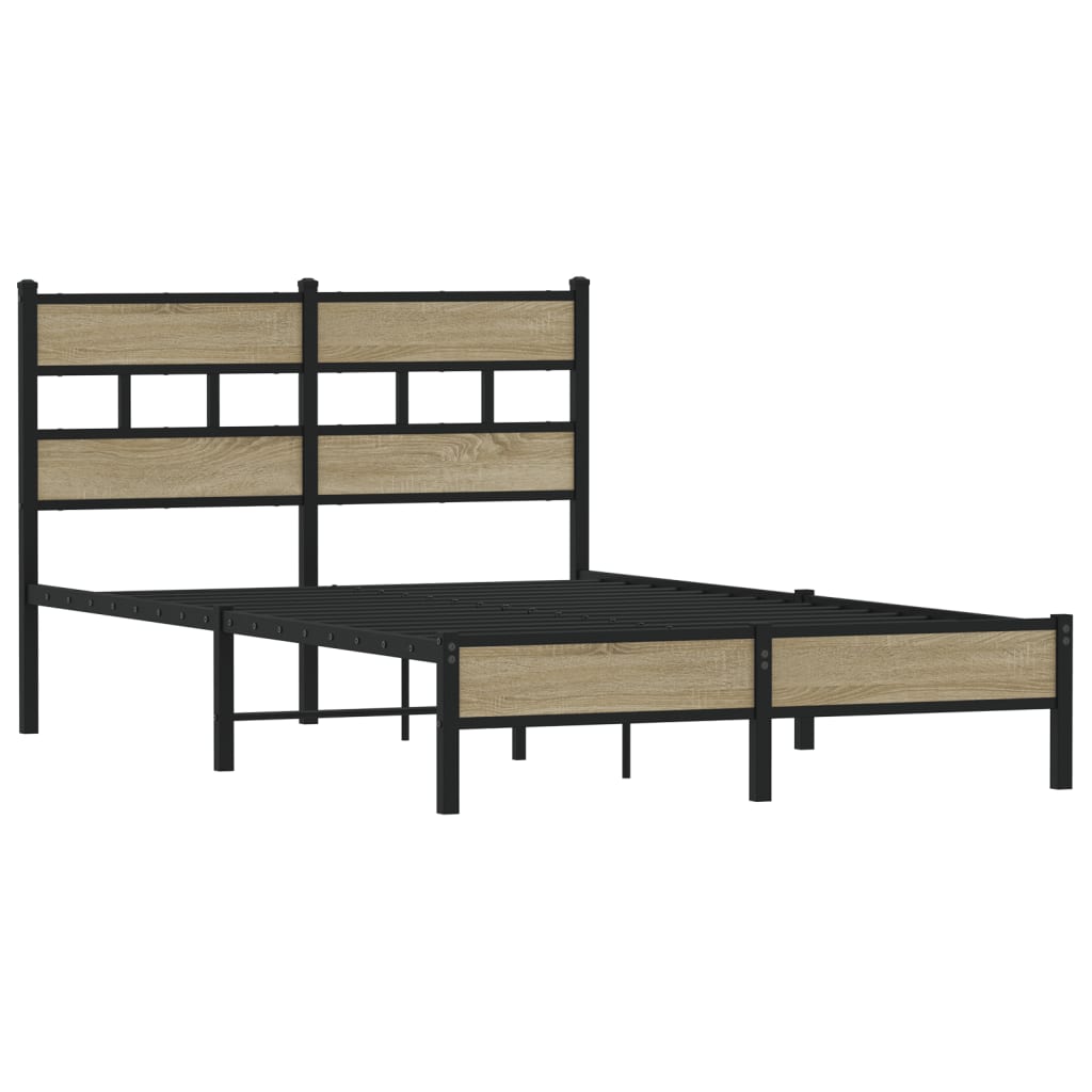 Bedframe zonder matras hout sonoma eikenkleurig 120x200 cm is nu te koop bij PeponiXL, paradijselijk wonen!