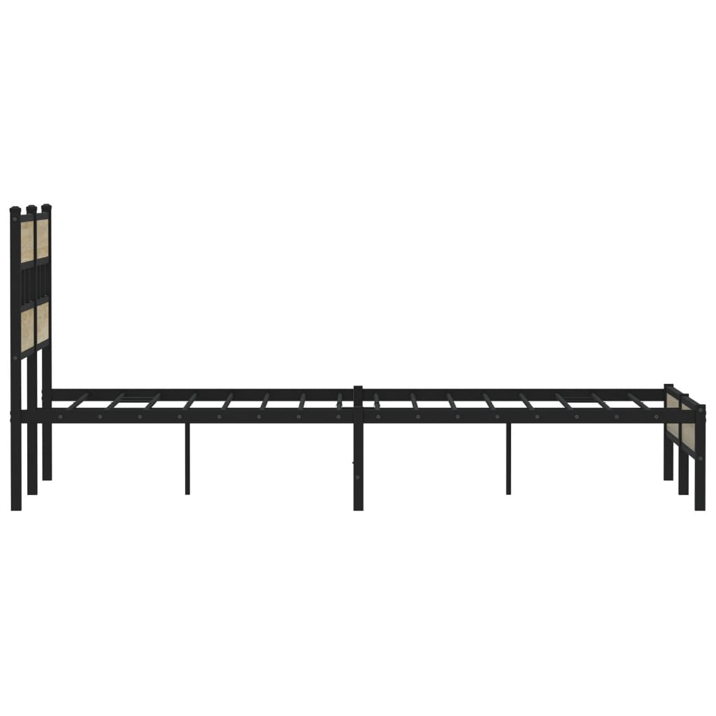Bedframe zonder matras hout sonoma eikenkleurig 120x200 cm is nu te koop bij PeponiXL, paradijselijk wonen!