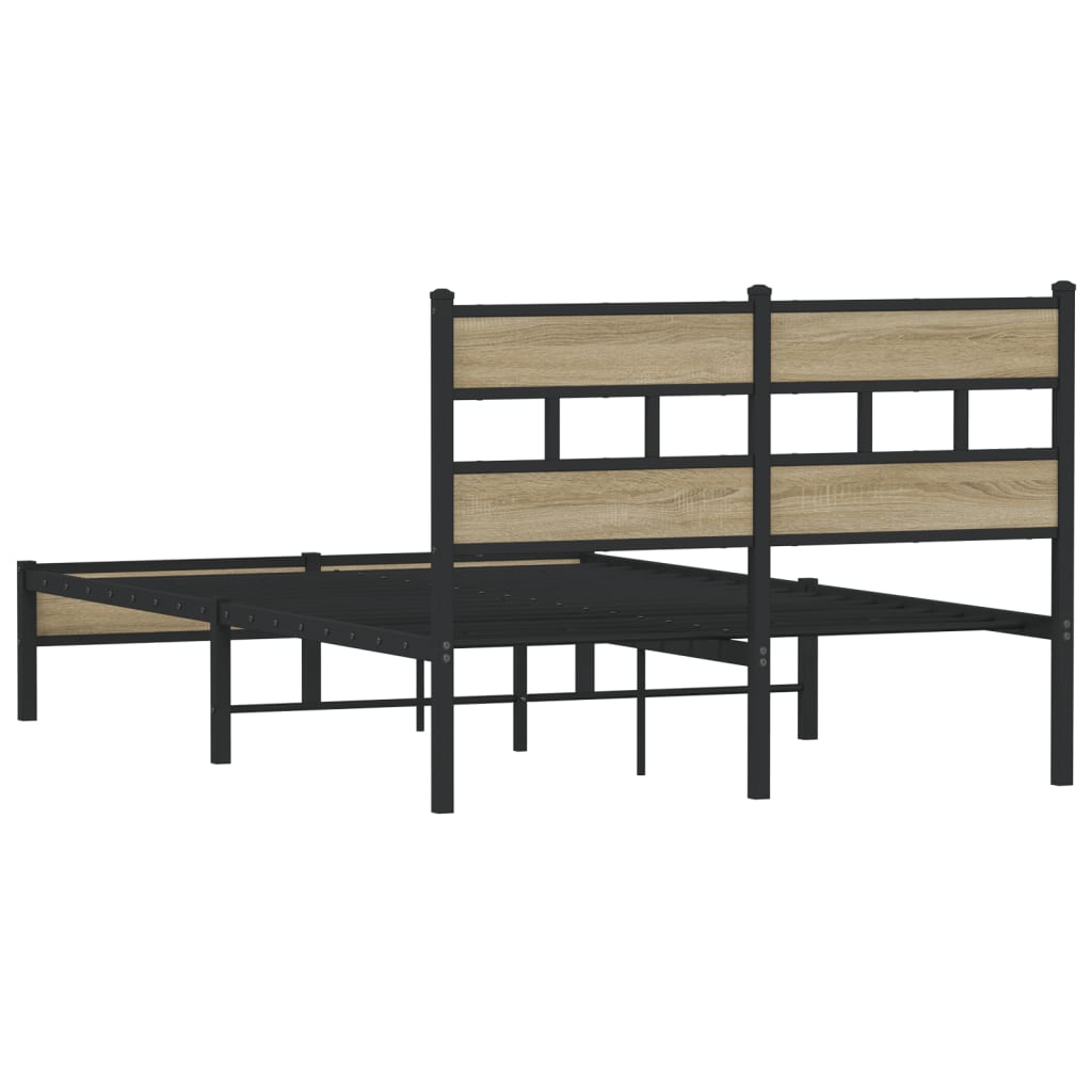 Bedframe zonder matras hout sonoma eikenkleurig 120x200 cm is nu te koop bij PeponiXL, paradijselijk wonen!