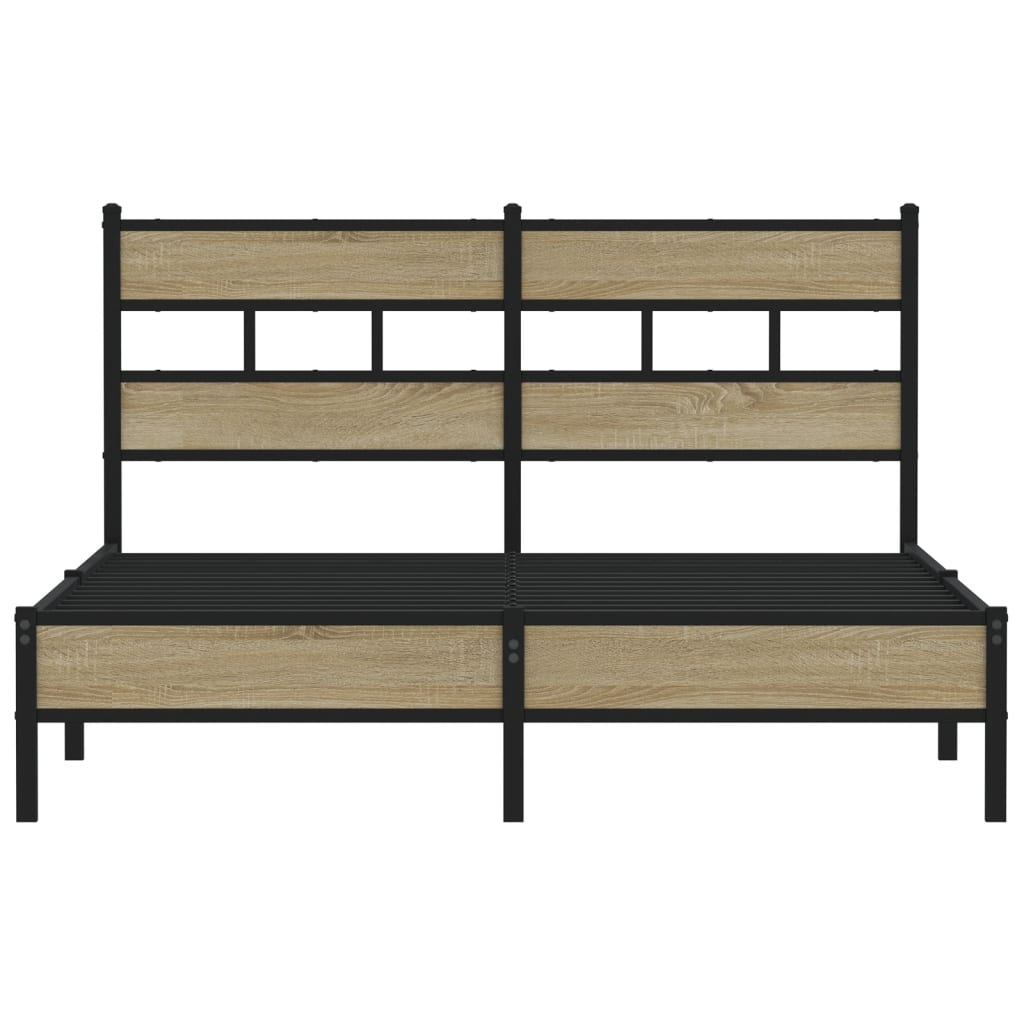 Bedframe zonder matras hout sonoma eikenkleurig 140x190 cm is nu te koop bij PeponiXL, paradijselijk wonen!