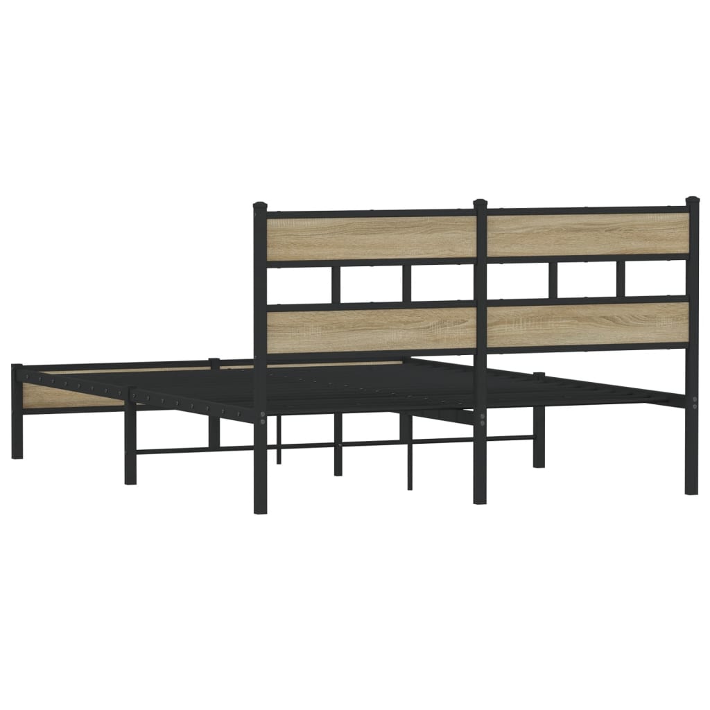 Bedframe zonder matras hout sonoma eikenkleurig 140x190 cm is nu te koop bij PeponiXL, paradijselijk wonen!