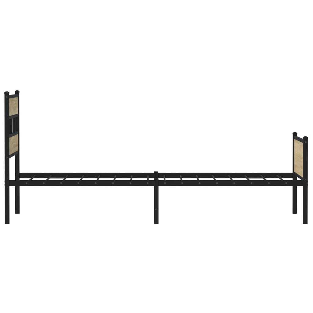 Bedframe zonder matras hout sonoma eikenkleurig 107x200 cm is nu te koop bij PeponiXL, paradijselijk wonen!