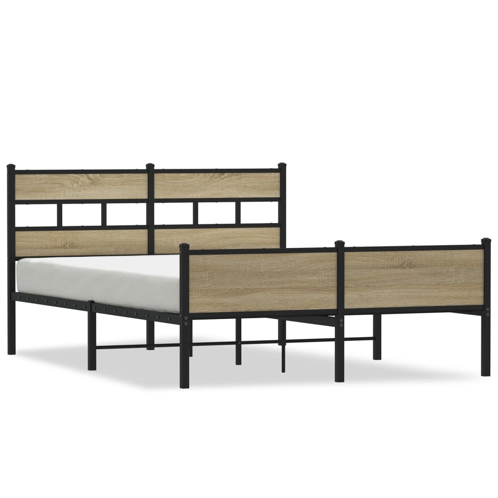 Bedframe zonder matras hout sonoma eikenkleurig 140x190 cm is nu te koop bij PeponiXL, paradijselijk wonen!