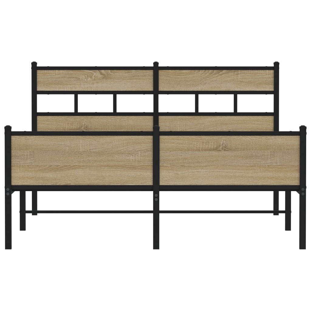 Bedframe zonder matras hout sonoma eikenkleurig 140x190 cm is nu te koop bij PeponiXL, paradijselijk wonen!