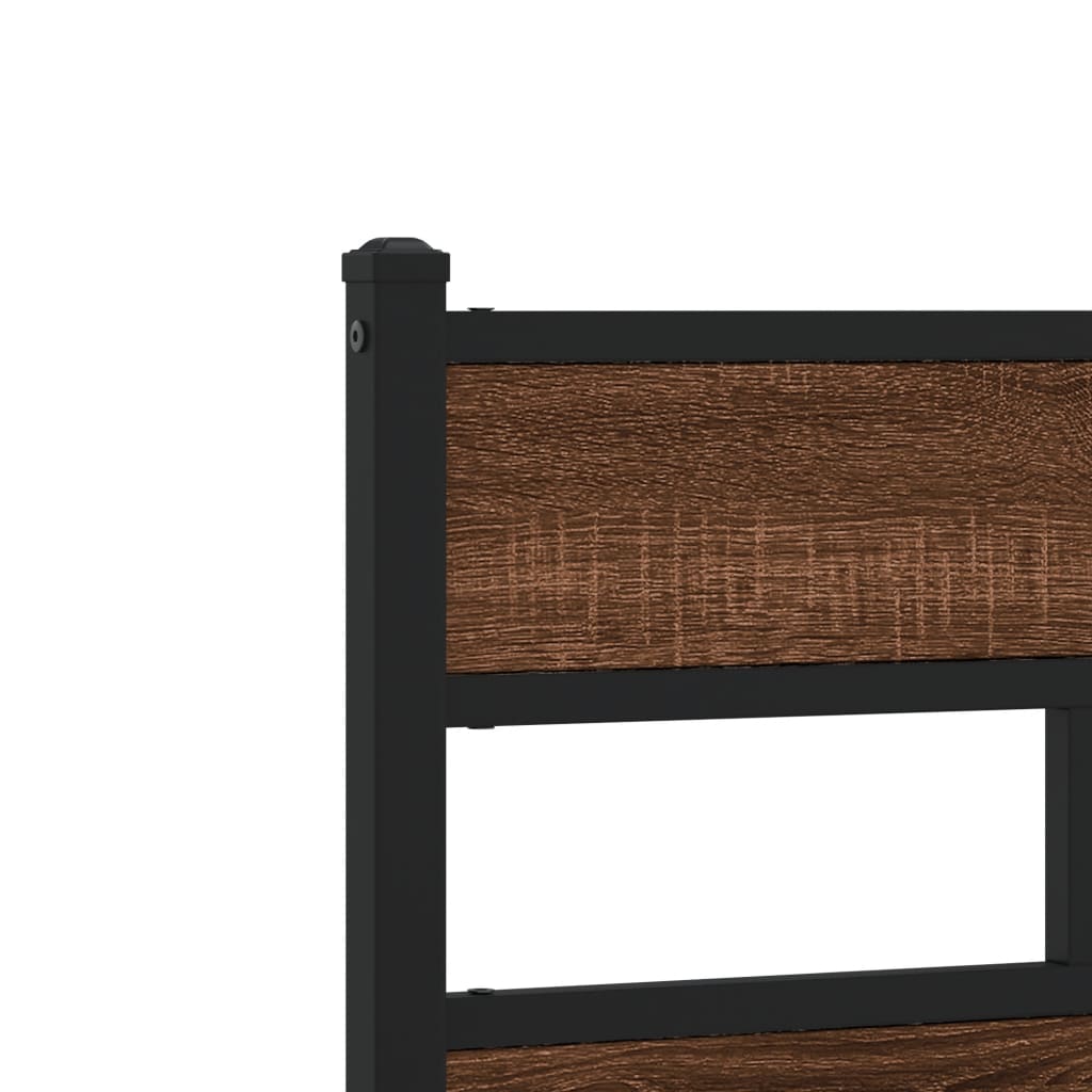 Bedframe zonder matras bewerkt hout bruin eikenkleur 90x190 cm is nu te koop bij PeponiXL, paradijselijk wonen!