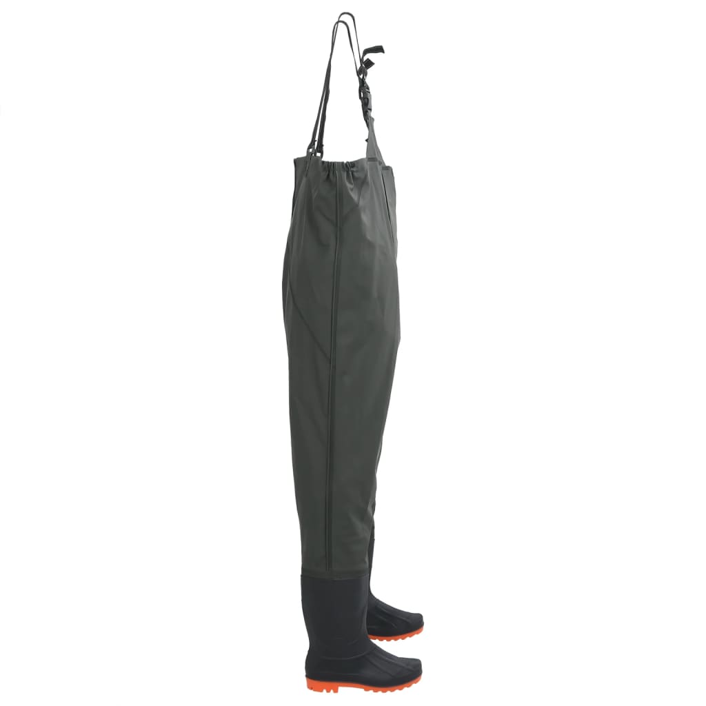 Waadpak met laarzen maat 40 donkergroen is nu te koop bij PeponiXL, paradijselijk wonen!