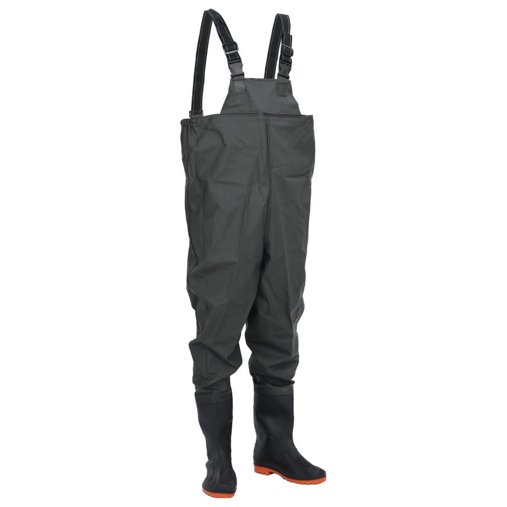 Waadpak met laarzen maat 42 donkergroen is nu te koop bij PeponiXL, paradijselijk wonen!