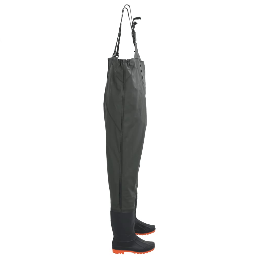 Waadpak met laarzen maat 45 donkergroen is nu te koop bij PeponiXL, paradijselijk wonen!