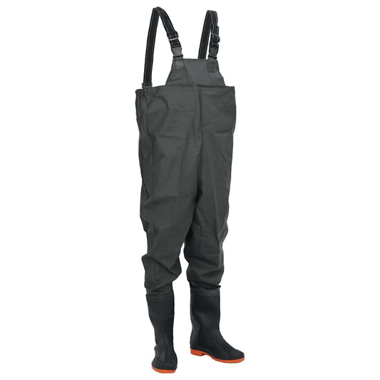 Waadpak met laarzen maat 46 donkergroen is nu te koop bij PeponiXL, paradijselijk wonen!