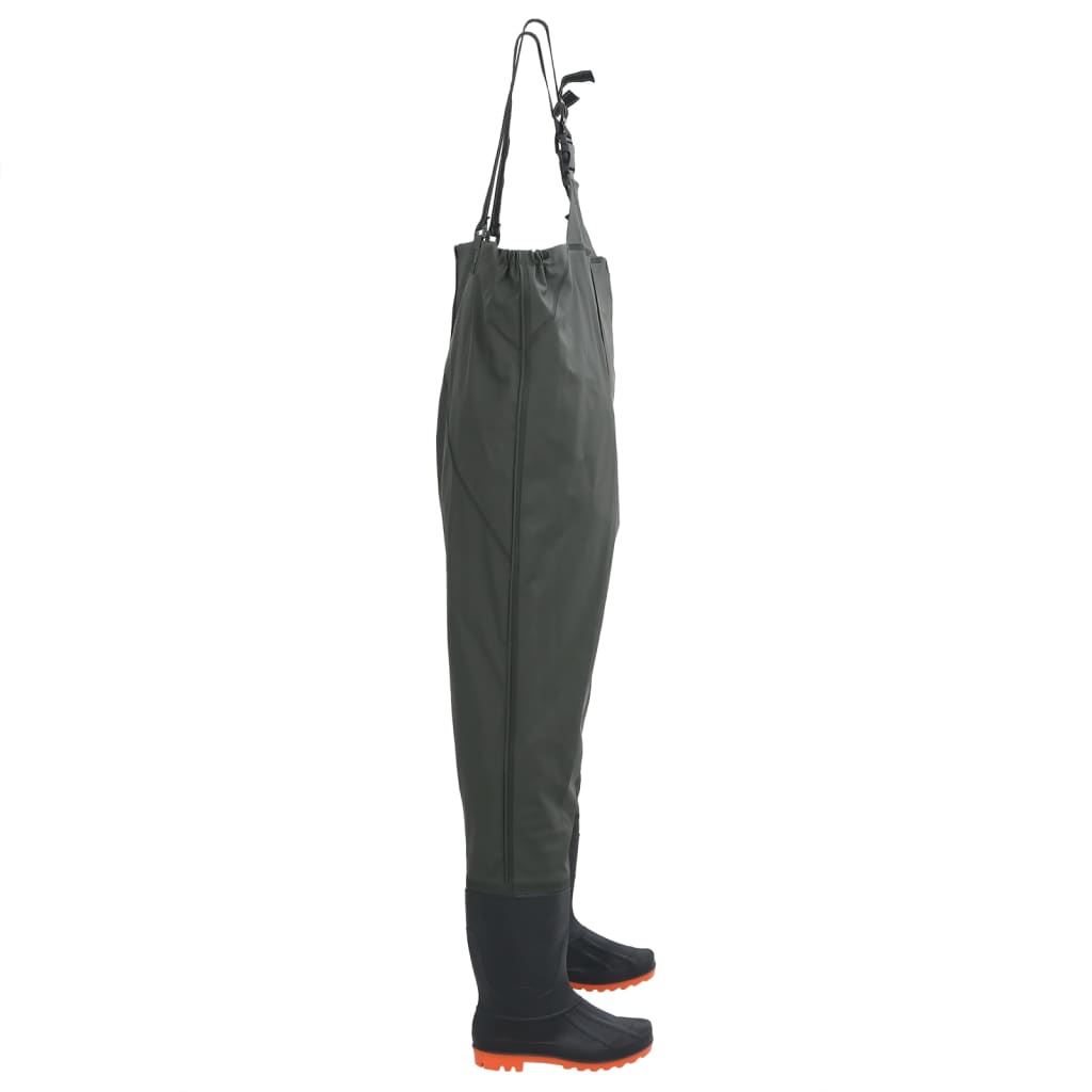 Waadpak met laarzen maat 46 donkergroen is nu te koop bij PeponiXL, paradijselijk wonen!