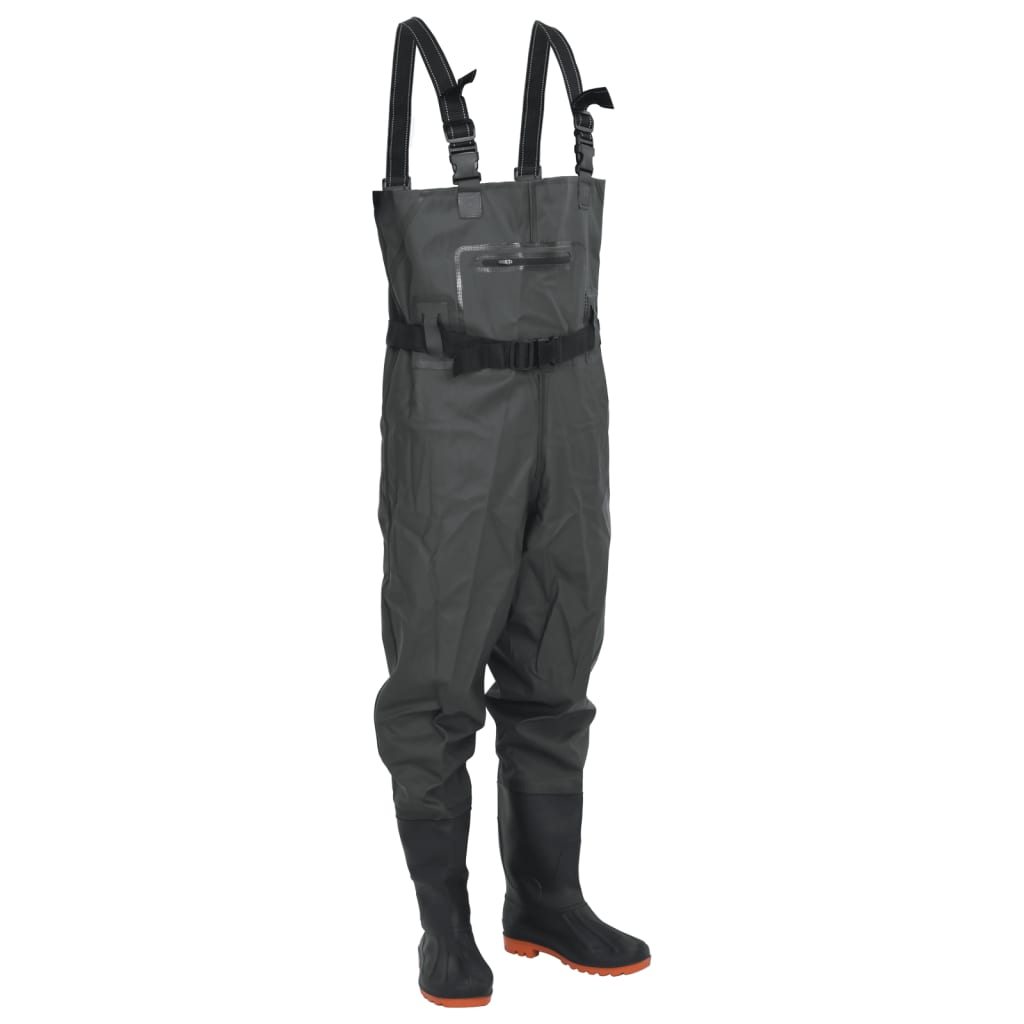 Waadpak met laarzen en riem maat 40 donkergroen is nu te koop bij PeponiXL, paradijselijk wonen!
