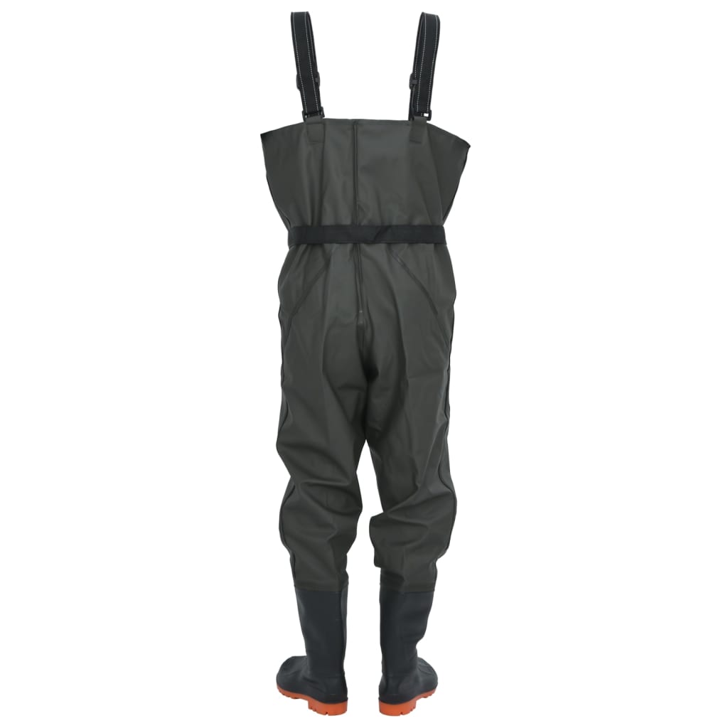 Waadpak met laarzen en riem maat 40 donkergroen is nu te koop bij PeponiXL, paradijselijk wonen!