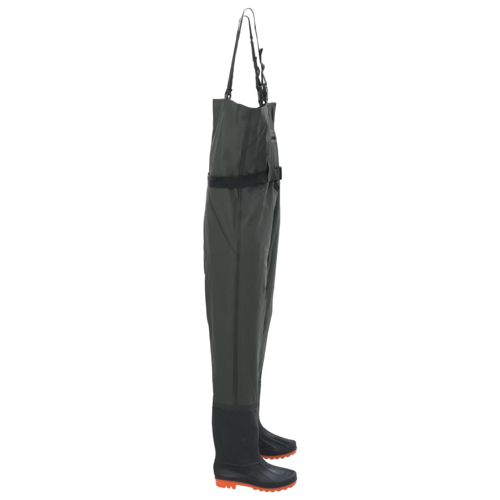 Waadpak met laarzen en riem maat 41 donkergroen is nu te koop bij PeponiXL, paradijselijk wonen!