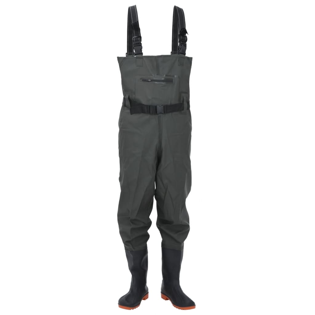Waadpak met laarzen en riem maat 42 donkergroen is nu te koop bij PeponiXL, paradijselijk wonen!
