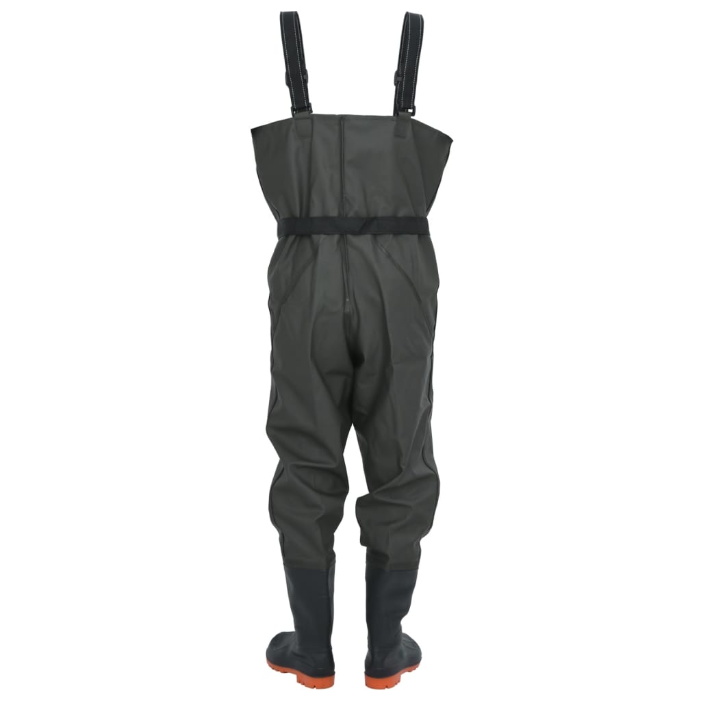 Waadpak met laarzen en riem maat 44 donkergroen is nu te koop bij PeponiXL, paradijselijk wonen!