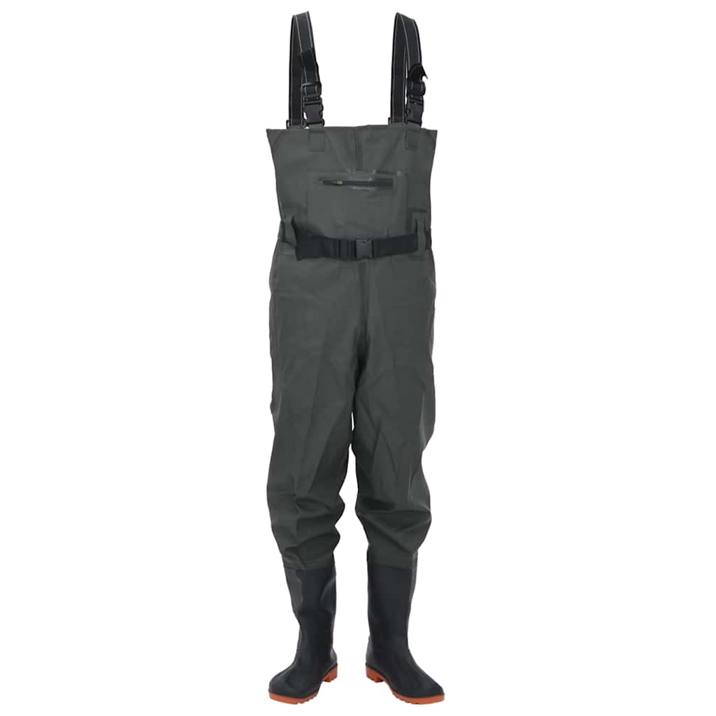 Waadpak met laarzen en riem maat 45 donkergroen is nu te koop bij PeponiXL, paradijselijk wonen!