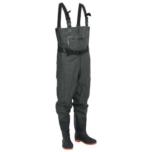 Waadpak met laarzen en riem maat 46 donkergroen is nu te koop bij PeponiXL, paradijselijk wonen!