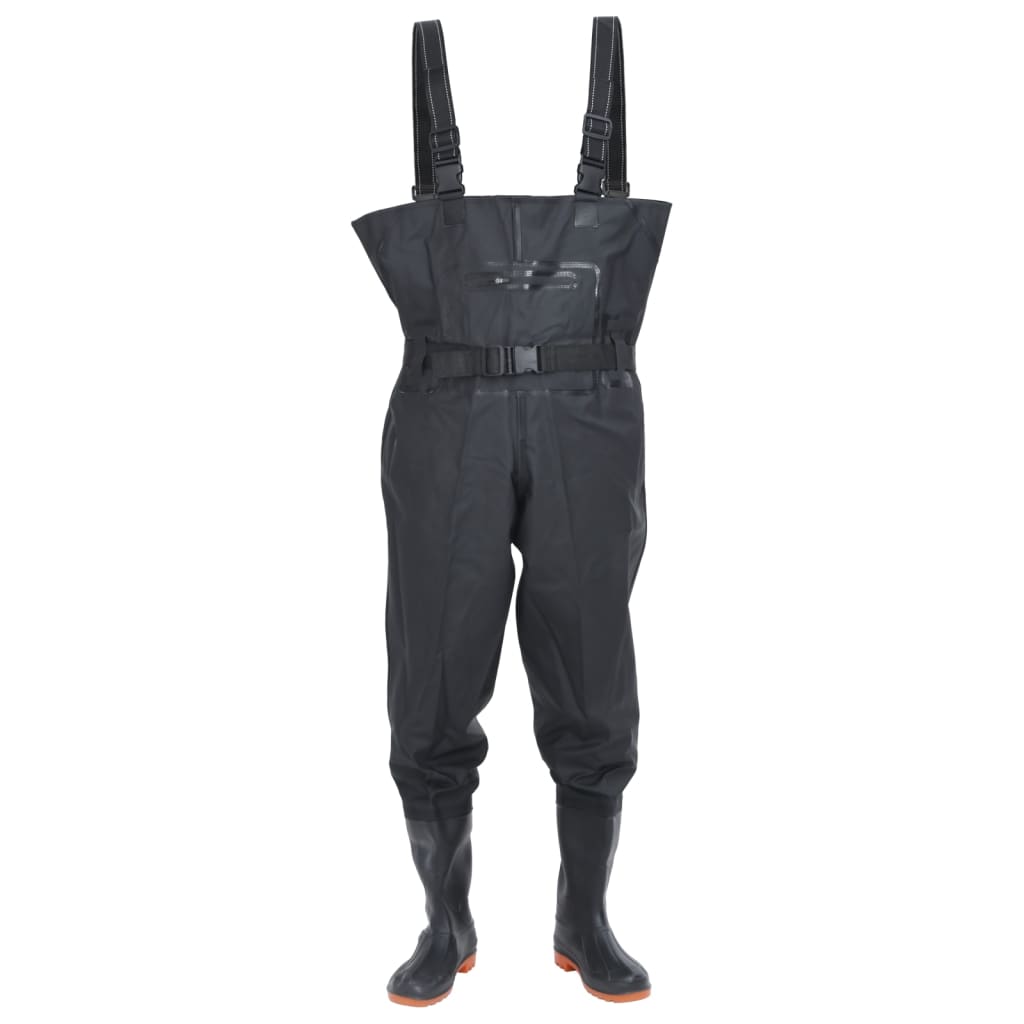 Waadpak met laarzen en riem maat 41 zwart is nu te koop bij PeponiXL, paradijselijk wonen!