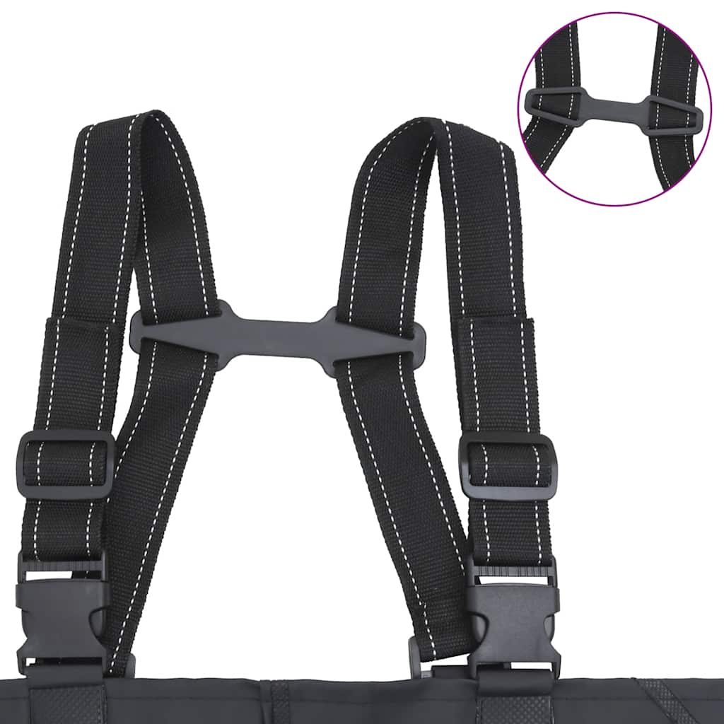 Waadpak met laarzen en riem maat 43 zwart is nu te koop bij PeponiXL, paradijselijk wonen!