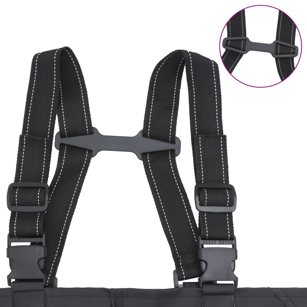 Waadpak met laarzen en riem maat 44 zwart is nu te koop bij PeponiXL, paradijselijk wonen!