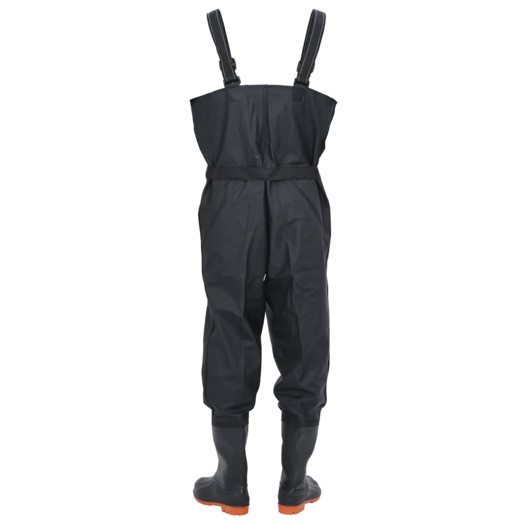 Waadpak met laarzen en riem maat 45 zwart is nu te koop bij PeponiXL, paradijselijk wonen!