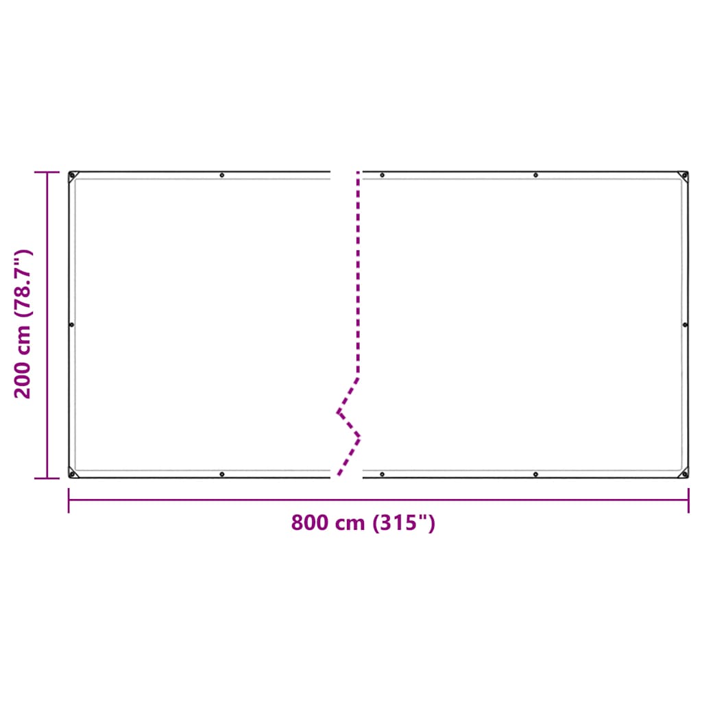 Doorzichtig zeildoek met zeilringen 2x8 m polyethyleen is nu te koop bij PeponiXL, paradijselijk wonen!