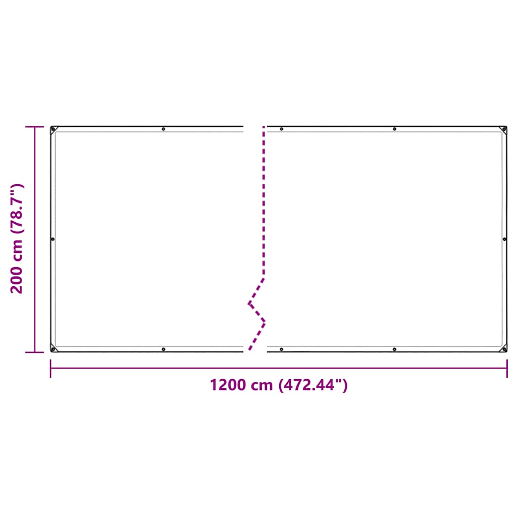 Doorzichtig zeildoek met zeilringen 2x12 m polyethyleen is nu te koop bij PeponiXL, paradijselijk wonen!