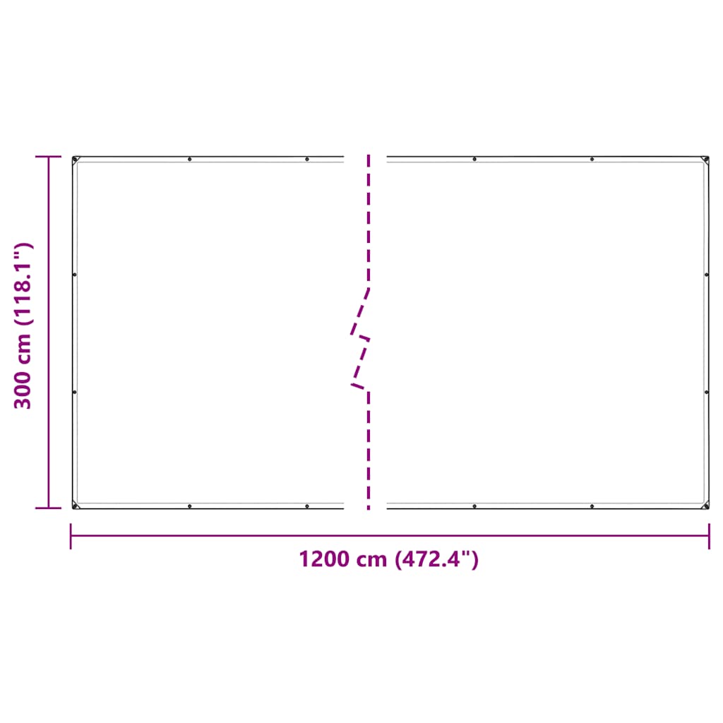 Doorzichtig zeildoek met zeilringen 3x12 m polyethyleen is nu te koop bij PeponiXL, paradijselijk wonen!