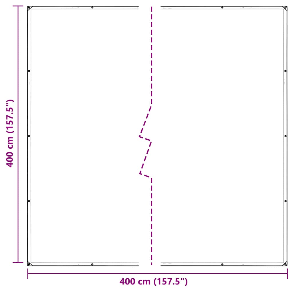 Doorzichtig zeildoek met zeilringen 4x4 m polyethyleen is nu te koop bij PeponiXL, paradijselijk wonen!