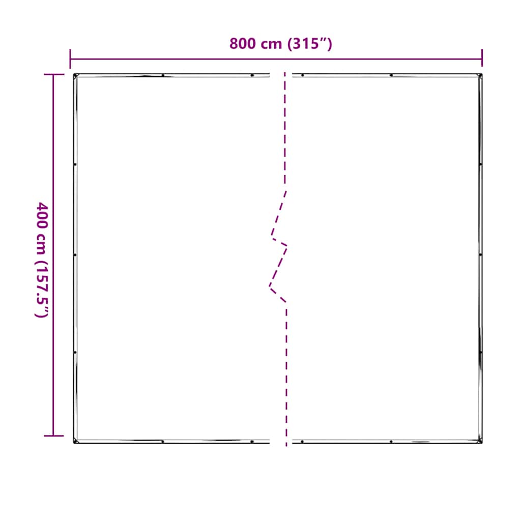 Doorzichtig zeildoek met zeilringen 4x8 m polyethyleen is nu te koop bij PeponiXL, paradijselijk wonen!