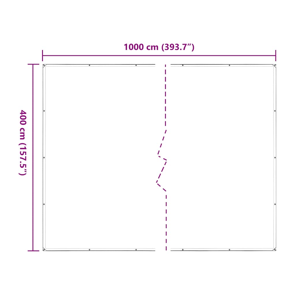 Doorzichtig zeildoek met zeilringen 4x10 m polyethyleen is nu te koop bij PeponiXL, paradijselijk wonen!