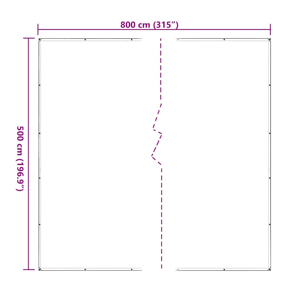 Doorzichtig zeildoek met zeilringen 5x8 m polyethyleen is nu te koop bij PeponiXL, paradijselijk wonen!