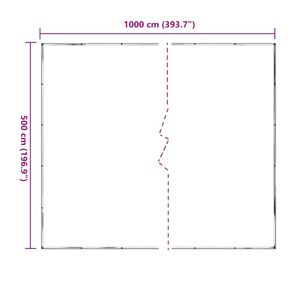 Doorzichtig zeildoek met zeilringen 5x10 m polyethyleen is nu te koop bij PeponiXL, paradijselijk wonen!
