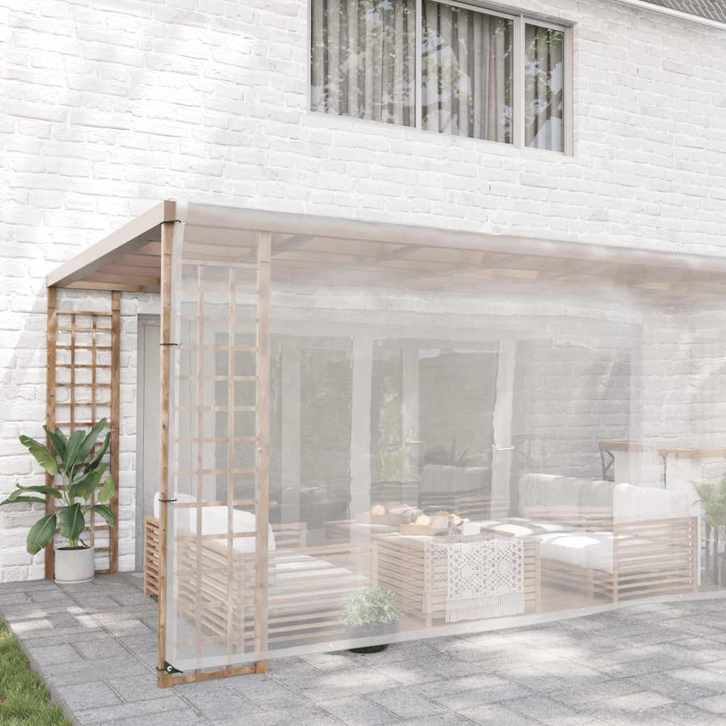 Doorzichtig zeildoek met zeilringen 6x6 m polyethyleen is nu te koop bij PeponiXL, paradijselijk wonen!