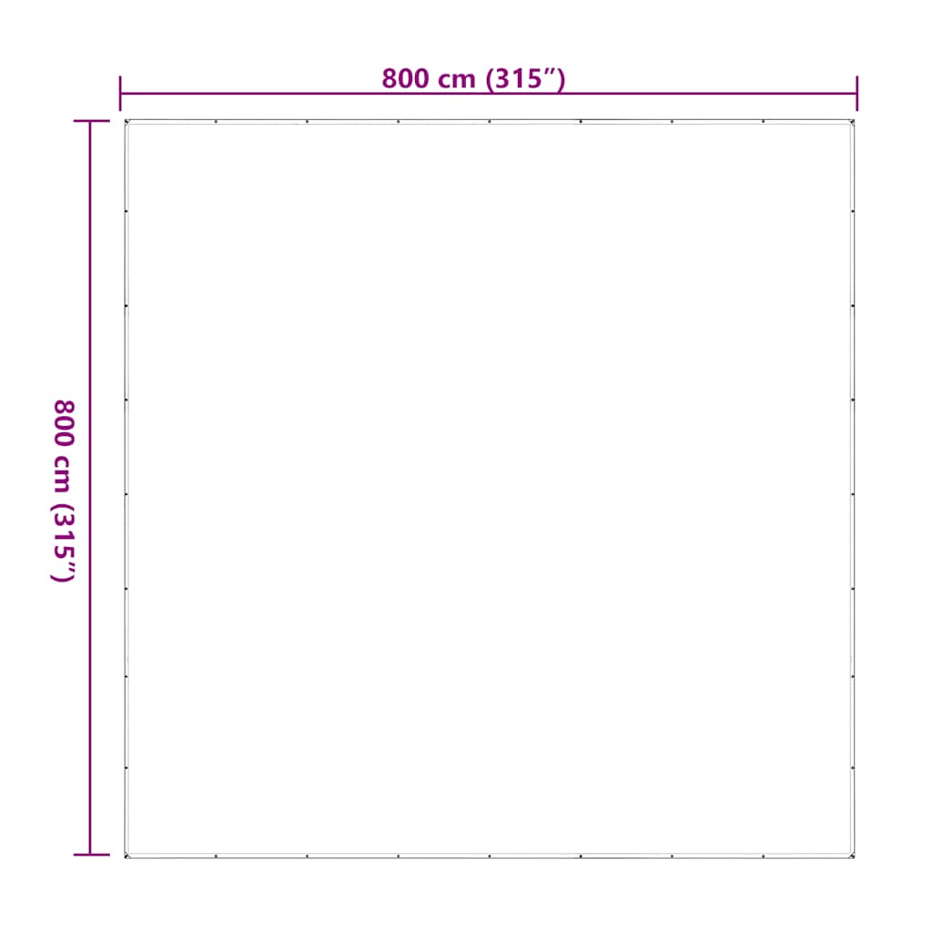 Doorzichtig zeildoek met zeilringen 8x8 m polyethyleen is nu te koop bij PeponiXL, paradijselijk wonen!